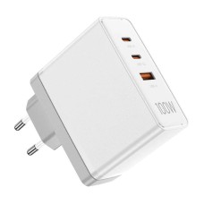 Wall charger, Vention, FEGW0-EU, 2xUSB-C, USB- A, 100W/100W/30W, GaN (white) Wall charger, Vention, FEGW0-EU, 2xUSB-C, USB- A, 100W/100W/30W, GaN (white)