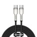 Cable USB-C to USB-C Baseus Cafule, 100W, 2m (black)