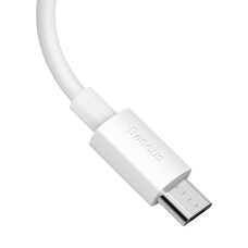 Baseus Simple Wisdom Data Cable Kit USB to Micro 2.1A (2PCS/Set) 1.5m White Baseus Simple Wisdom Data Cable Kit USB to Micro 2.1A (2PCS/Set) 1.5m White