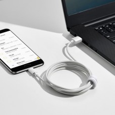 Baseus Simple Wisdom Data Cable Kit USB to Micro 2.1A (2PCS/Set) 1.5m White Baseus Simple Wisdom Data Cable Kit USB to Micro 2.1A (2PCS/Set) 1.5m White