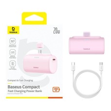 Powerbank Baseus Compact USB-C 5000mAh, 20W (pink) Powerbank Baseus Compact USB-C 5000mAh, 20W (pink)