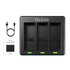 3-slot charger Telesin for GoPro Hero 12 / Hero 11 / Hero 10 / Hero 9 3-slot charger Telesin for GoPro Hero 12 / Hero 11 / Hero 10 / Hero 9