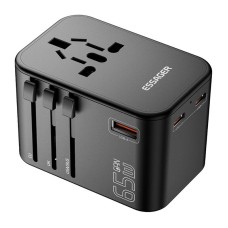 Travel wall charger, Essager, ECT65-LT01-Z, 65W (black) Travel wall charger, Essager, ECT65-LT01-Z, 65W (black)