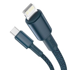 Baseus High Density Braided Cable Type-C to Lightning, PD, 20W, 2m (blue) Baseus High Density Braided Cable Type-C to Lightning, PD, 20W, 2m (blue)
