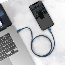 Baseus High Density Braided Cable Type-C to Lightning, PD, 20W, 2m (blue) Baseus High Density Braided Cable Type-C to Lightning, PD, 20W, 2m (blue)
