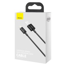 Baseus Superior Series Cable USB to iP 2.4A 2m (black) Baseus Superior Series Cable USB to iP 2.4A 2m (black)