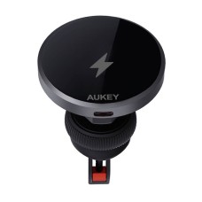Car Phone Holder Aukey HD-MC13, with charger 15W Qi2 (black) Car Phone Holder Aukey HD-MC13, with charger 15W Qi2 (black)
