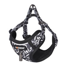 Dog set Dogness harness and leash (Black and white) Dog set Dogness harness and leash (Black and white)
