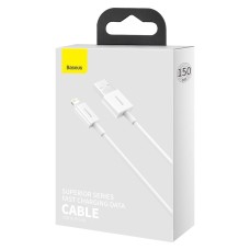 Baseus Superior Series Cable USB to Lightning 2.4A 1,5m (white) Baseus Superior Series Cable USB to Lightning 2.4A 1,5m (white)