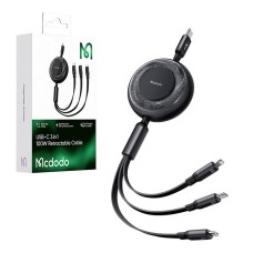 3in1 USB to USB-C / Lightning / Micro USB Cable, Mcdodo CA-5220, 1.2m (Black) 3in1 USB to USB-C / Lightning / Micro USB Cable, Mcdodo CA-5220, 1.2m (Black)