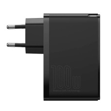 Travel Charger Baseus GaN2 Pro Quick 2x USB + 2x USB-C, 100W, EU (Black)