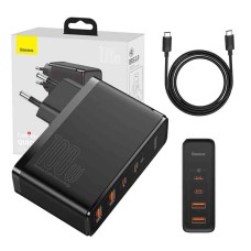 Travel Charger Baseus GaN2 Pro Quick 2x USB + 2x USB-C, 100W, EU (Black)