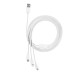 USB cable 3in1 Baseus Superior Series, USB to micro USB / USB-C / Lightning, 3.5A, 1.5m (white)