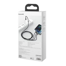 USB cable 3in1 Baseus Tungsten Gold, USB to micro USB / USB-C / Lightning, 3.5A, 1.5m (black)