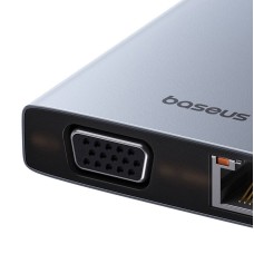 Hub 13in1 Baseus PortalJoy USB-C to HDMI+DP+VGA+C+USB+PD+RJ45+SD/TF+3.5mm (grey)