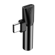 Baseus Audio Adapter USB-C to Mini Jack 3.5mm + USB-C (black) Baseus Audio Adapter USB-C to Mini Jack 3.5mm + USB-C (black)