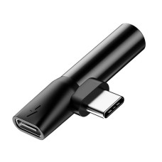Baseus Audio Adapter USB-C to Mini Jack 3.5mm + USB-C (black) Baseus Audio Adapter USB-C to Mini Jack 3.5mm + USB-C (black)