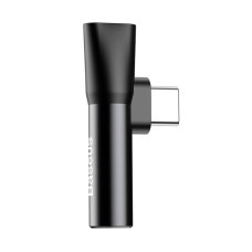 Baseus Audio Adapter USB-C to Mini Jack 3.5mm + USB-C (black) Baseus Audio Adapter USB-C to Mini Jack 3.5mm + USB-C (black)
