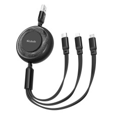 3-in-1 USB-C to USB-C / Lightning / Micro USB cable, Mcdodo CA-3730, 1.2m (black) 3-in-1 USB-C to USB-C / Lightning / Micro USB cable, Mcdodo CA-3730, 1.2m (black)