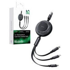 3-in-1 USB-C to USB-C / Lightning / Micro USB cable, Mcdodo CA-3730, 1.2m (black) 3-in-1 USB-C to USB-C / Lightning / Micro USB cable, Mcdodo CA-3730, 1.2m (black)