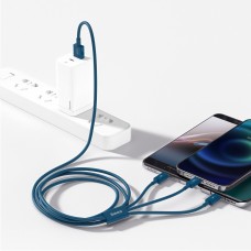 USB cable 3in1 Baseus Superior Series, USB to micro USB / USB-C / Lightning, 3.5A, 1.5m (blue) USB cable 3in1 Baseus Superior Series, USB to micro USB / USB-C / Lightning, 3.5A, 1.5m (blue)