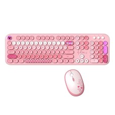 MOFII Lovely 2.4G Wireless Keyboard + Mouse Set (Pink) MOFII Lovely 2.4G Wireless Keyboard + Mouse Set (Pink)