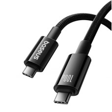 Baseus Cable USB Tungsten Gold USB-C to USB-C 100W 1,5m (black) Baseus Cable USB Tungsten Gold USB-C to USB-C 100W 1,5m (black)