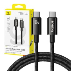 Baseus Cable USB Tungsten Gold USB-C to USB-C 100W 1,5m (black) Baseus Cable USB Tungsten Gold USB-C to USB-C 100W 1,5m (black)