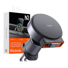 Wireless car charger with retractable USB-C cableMcdodo CH-3000, 15W (black) Wireless car charger with retractable USB-C cableMcdodo CH-3000, 15W (black)