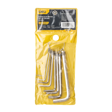 Hex Key Sets 1.5-6mm Deli Tools EDL3080 (silver) Hex Key Sets 1.5-6mm Deli Tools EDL3080 (silver)