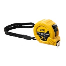 Steel Measuring Tape 2m/13mm Deli Tools EDL9002B (yellow)