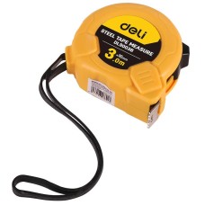 Steel Measuring Tape 3m/16mm Deli Tools EDL9003B (yellow) Steel Measuring Tape 3m/16mm Deli Tools EDL9003B (yellow)
