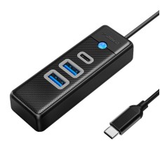 Adapter Hub USB-C do 2x USB 3.0 + USB-C Orico, 5 Gbps, 0.15m (czarny) Adapter Hub USB-C do 2x USB 3.0 + USB-C Orico, 5 Gbps, 0.15m (czarny)