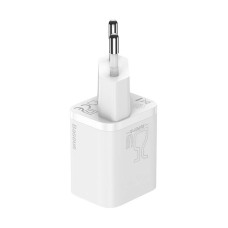 Baseus Super Si Quick Charger 1C 25W with USB-C cable for USB-C 1m (white) Baseus Super Si Quick Charger 1C 25W with USB-C cable for USB-C 1m (white)