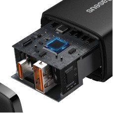 Baseus Compact Quick Charger, USB, USB-C, 20W (black) Baseus Compact Quick Charger, USB, USB-C, 20W (black)