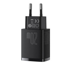 Baseus Compact Quick Charger, USB, USB-C, 20W (black) Baseus Compact Quick Charger, USB, USB-C, 20W (black)