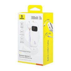 Powerbank Baseus QPow 2 20000mAh 30W 2xUSB-C (white) Powerbank Baseus QPow 2 20000mAh 30W 2xUSB-C (white)