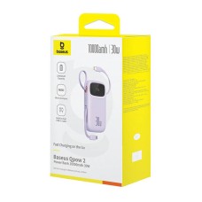 Baseus QPow 2 10000mAh 30W 2xUSB-C powerbank (purple) Baseus QPow 2 10000mAh 30W 2xUSB-C powerbank (purple)