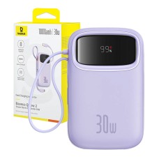 Baseus QPow 2 10000mAh 30W 2xUSB-C powerbank (purple) Baseus QPow 2 10000mAh 30W 2xUSB-C powerbank (purple)
