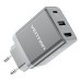 Vention FJAH0-EU USB(C+A)+HDMI GaN mains charger (60W/5W/4K@60Hz) (grey)