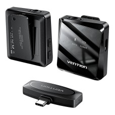 Wireless microphone x2 Vention NCBB0 USB-C (black) Wireless microphone x2 Vention NCBB0 USB-C (black)