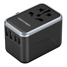 Vention FJFB0 GaN 2xUSB-C 2xUSB-A Universal Travel Adapter 65W (black) Vention FJFB0 GaN 2xUSB-C 2xUSB-A Universal Travel Adapter 65W (black)