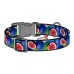 Waudog "Fig" nylon dog collar with QR code, size XL