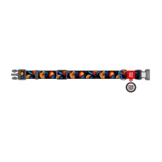 Waudog "Oranges" nylon dog collar with QR code, size L Waudog "Oranges" nylon dog collar with QR code, size L