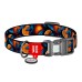 Waudog "Oranges" nylon dog collar with QR code, size M