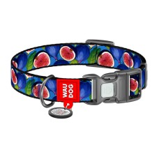 Waudog "Fig" nylon dog collar with QR code, size S Waudog "Fig" nylon dog collar with QR code, size S