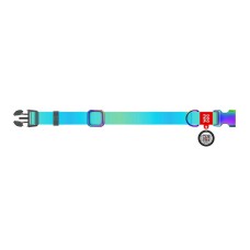Nylon collar with QR code for Waudog gradient dog, blue , size XL Nylon collar with QR code for Waudog gradient dog, blue , size XL