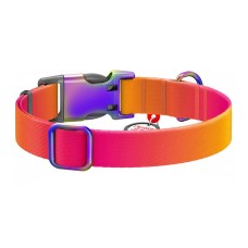 Nylon collar with QR code for Waudog gradient dog, orange , size XL Nylon collar with QR code for Waudog gradient dog, orange , size XL