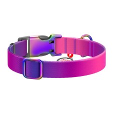 Waudog gradient nylon dog collar with QR code, purple , size XL Waudog gradient nylon dog collar with QR code, purple , size XL