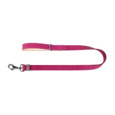 WAUDOG natural leather dog leash 25 mm wide, 122 cm long pink